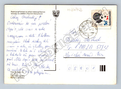 Pohlednice Liberec Radnice lanovka centrum 1992 (M34713)