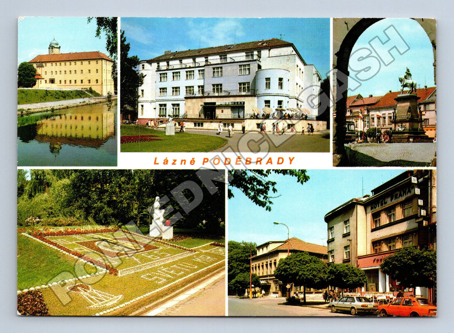 Pohlednice Poděbrady lázně více záběrů (M34716)