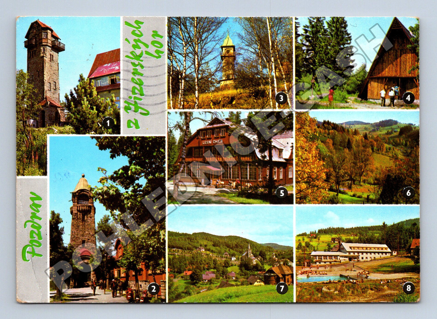 Pohlednice Jizerské hory multi-view 1960 (M34733)