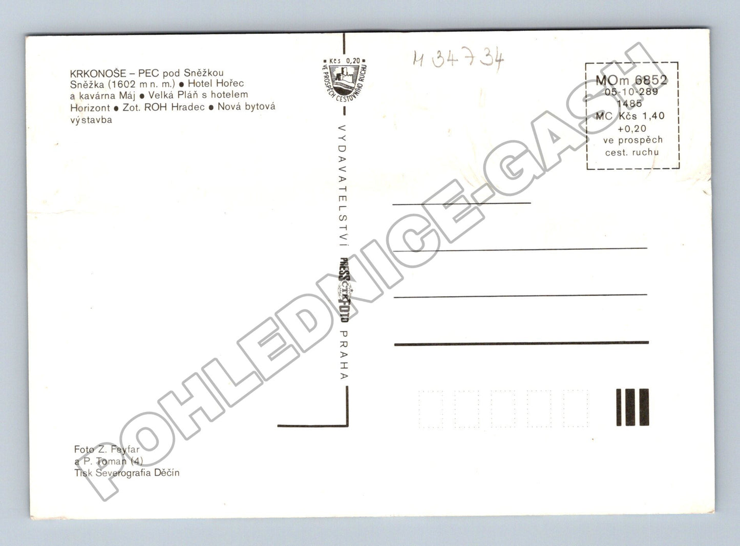 Pohlednice Krkonoše Pec pod Sněžkou zimní motiv (M34734)