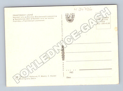Pohlednice Františkovy Lázně lázeňské budovy a parky (M34736)