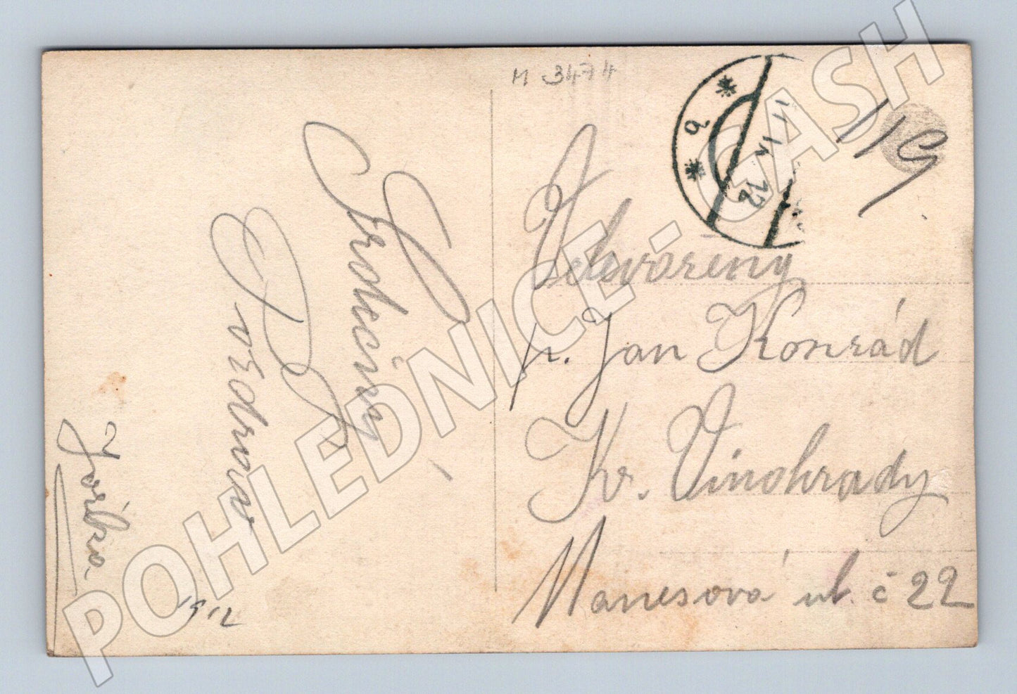 Pohlednice Mignon dívka s kytarou 1912 (M3474)