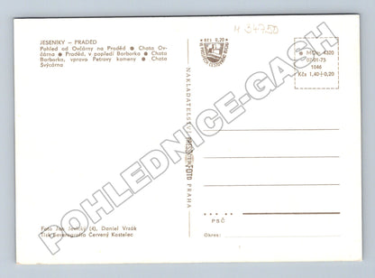 Pohlednice Jeseníky Praděd horské chaty 1975 (M34750)