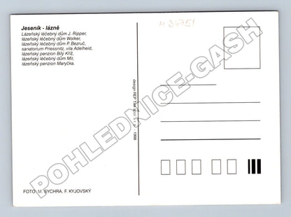 Pohlednice Jeseník lázně různé budovy 1998 (M34751)