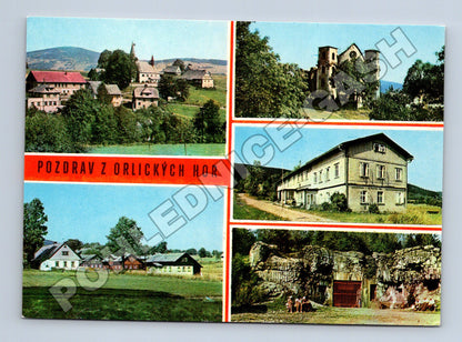 Pohlednice Orlické hory Bartošovice Zámky Hanička 1960s (M34752)