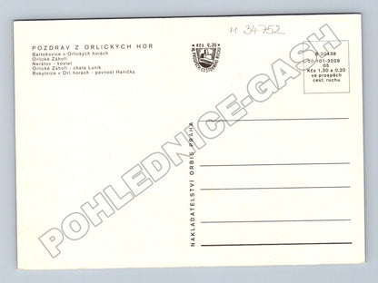 Pohlednice Orlické hory Bartošovice Zámky Hanička 1960s (M34752)