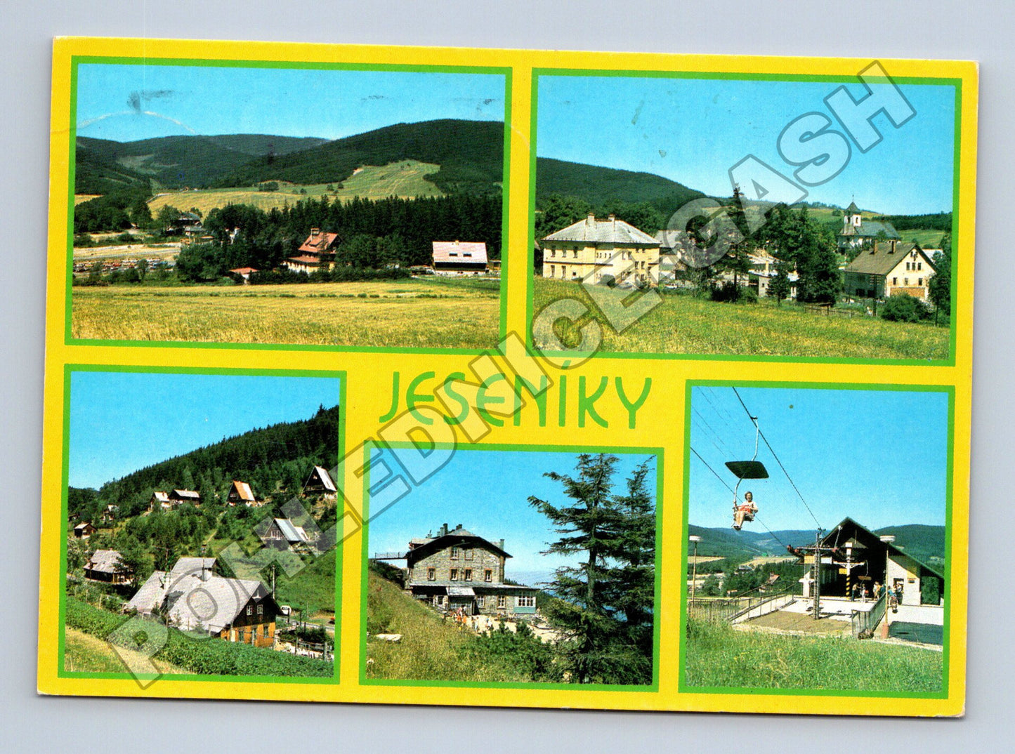 Pohlednice Jeseníky lanovka, krajina 1971 (M34757)