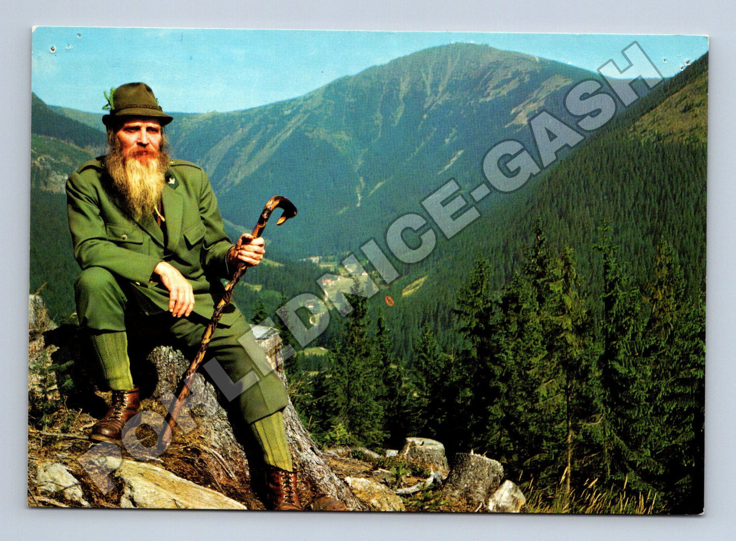 Pohlednice Krkonoše Krakonoš vládce hor 1964 (M34758)