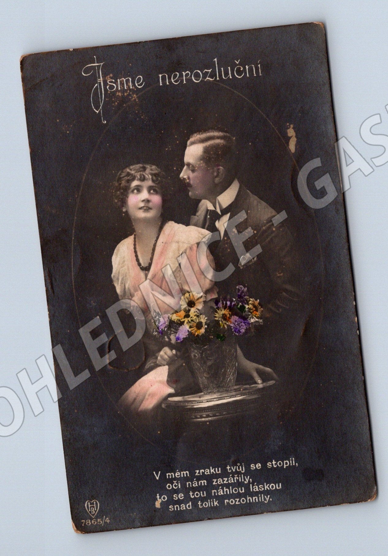 Pohlednice Jsme nerozluční starý motiv (M3476)