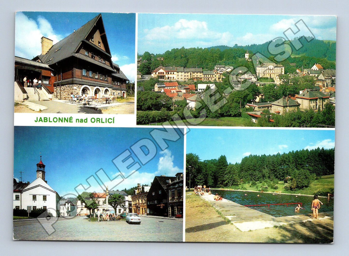 Pohlednice Jablonné nad Orlicí více záběrů 1989 (M34769)