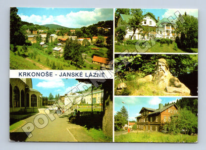Pohlednice Janské Lázně koláž Krkonoše 1988 (M34770)