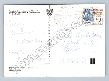 Pohlednice Janské Lázně koláž Krkonoše 1988 (M34770)