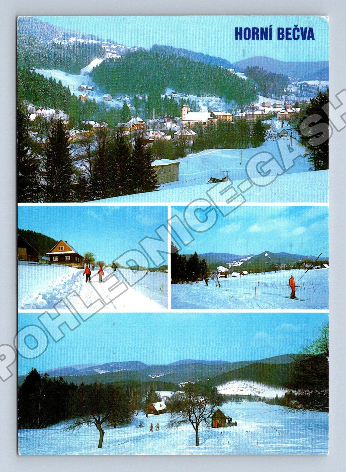Pohlednice Horní Bečva zimní motiv 198X (M34773)