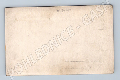 Pohlednice portrét dámy s kloboukem ateliér 1900 (M3478)