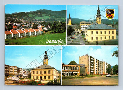 Pohlednice Jeseník koláž město 1967 (M34785)