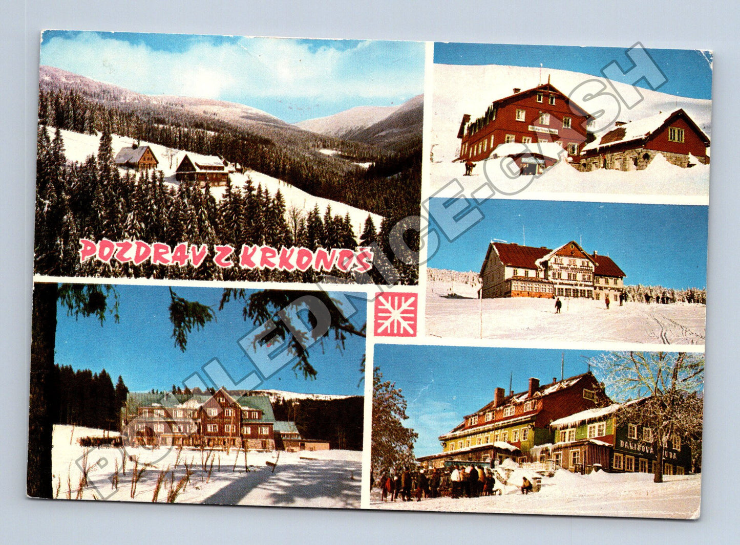 Pohlednice Krkonoše horské boudy 1982 (M34795)