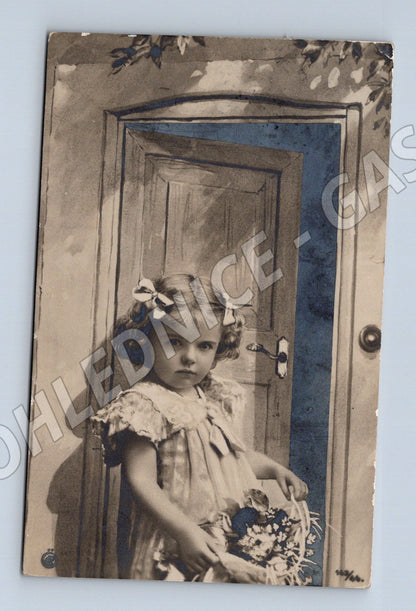 Pohlednice portrét dívky ručně psaná 1907 (M3480)