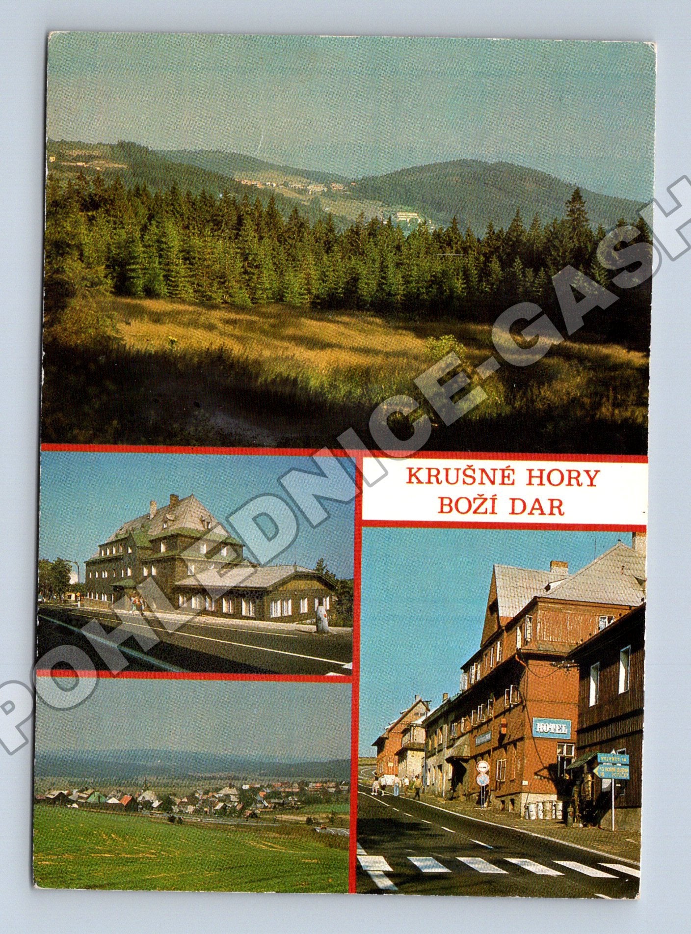 Pohlednice Boží Dar Krušné Hory koláž 1993 (M34802)