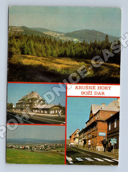 Pohlednice Boží Dar Krušné Hory koláž 1993 (M34802)