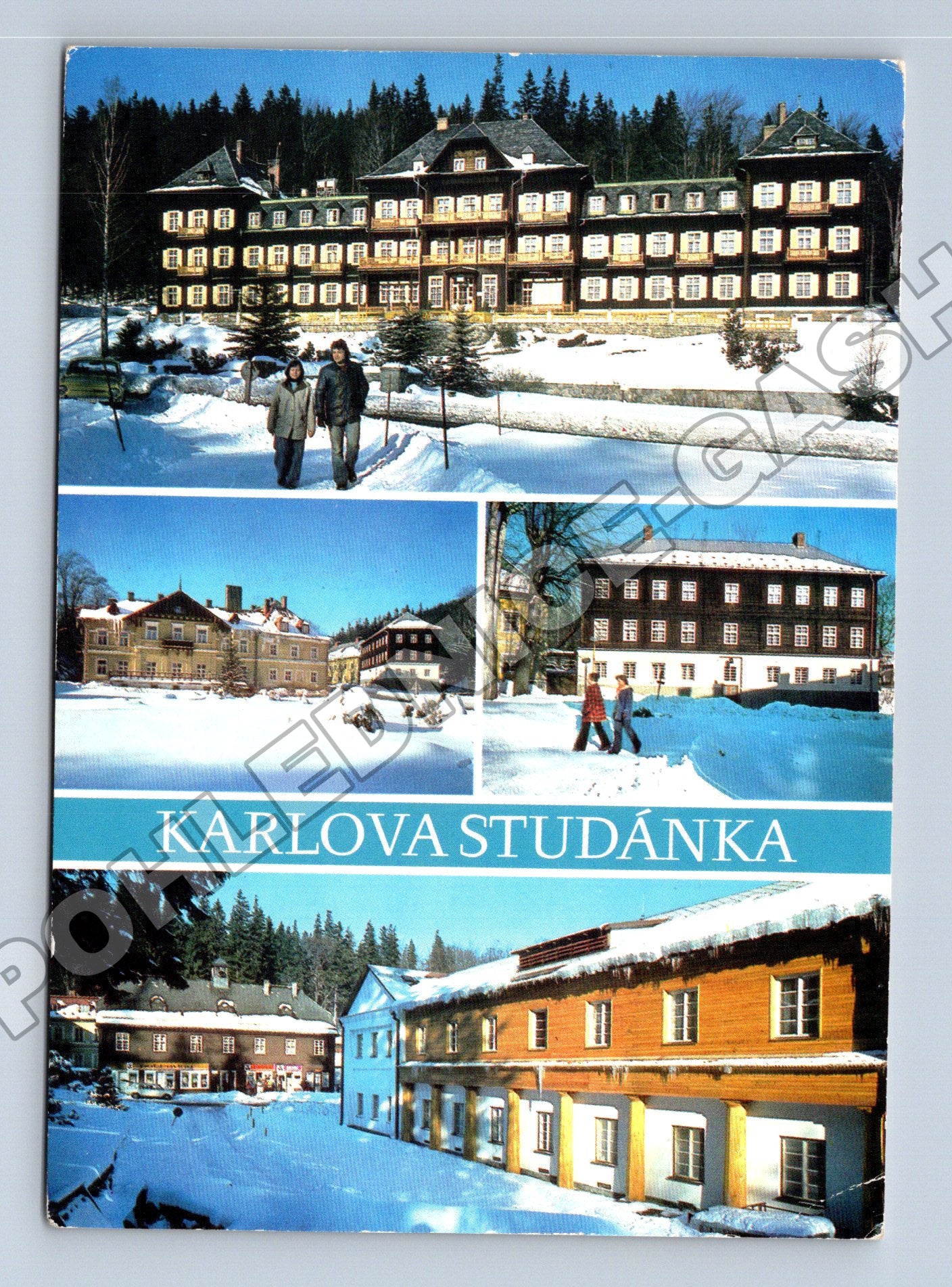 Pohlednice Karlova Studánka zima 1986 (M34807)