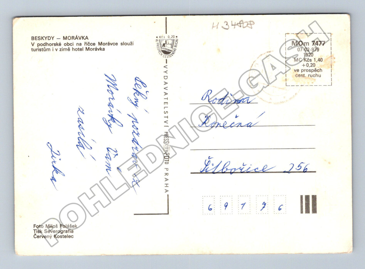 Pohlednice Morávka Beskydy zimní motiv (M34808)