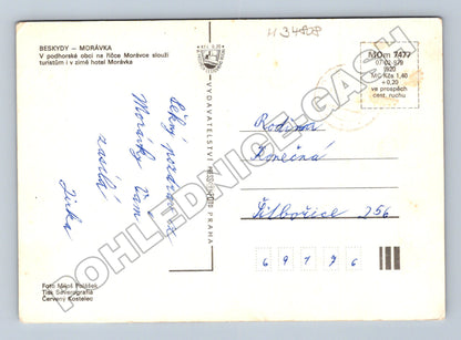 Pohlednice Morávka Beskydy zimní motiv (M34808)