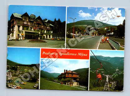 Pohlednice Špindlerův Mlýn Krkonoše koláž 1970 (M34809)