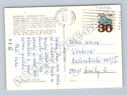 Pohlednice Špindlerův Mlýn Krkonoše koláž 1970 (M34809)