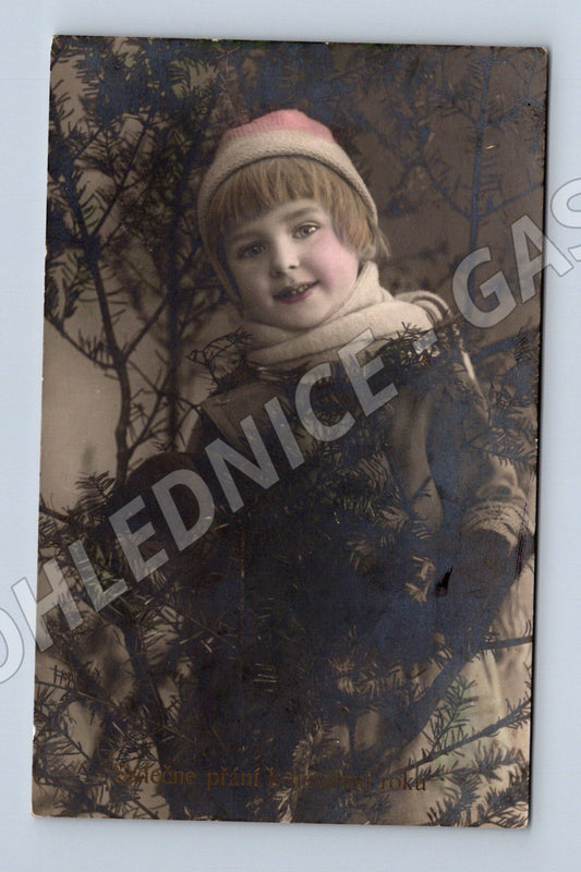 Pohlednice Novoroční dítě kolor ČSR do 1950 (M3481)