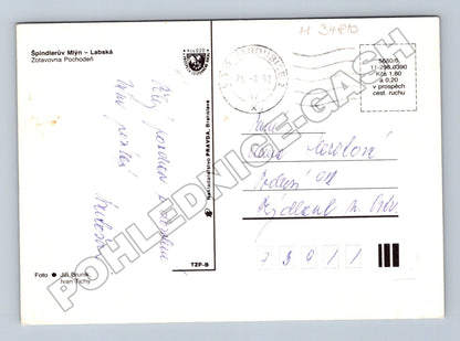 Pohlednice Špindlerův Mlýn Zotavovna Pochodeň 1992 (M34810)