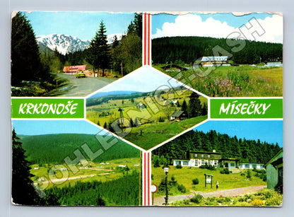 Pohlednice Krkonoše Mísečky koláž 1970 (M34811)
