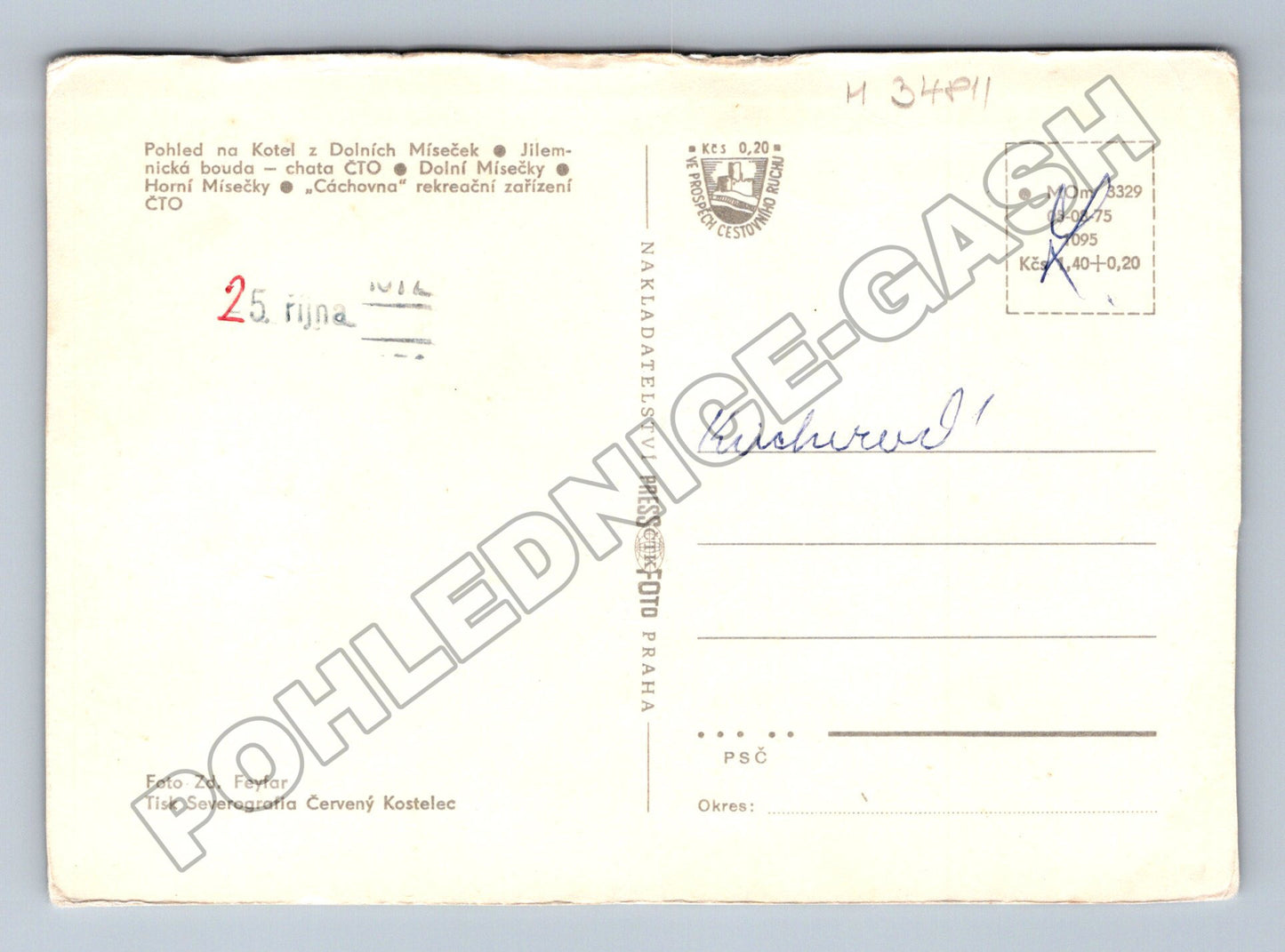 Pohlednice Krkonoše Mísečky koláž 1970 (M34811)