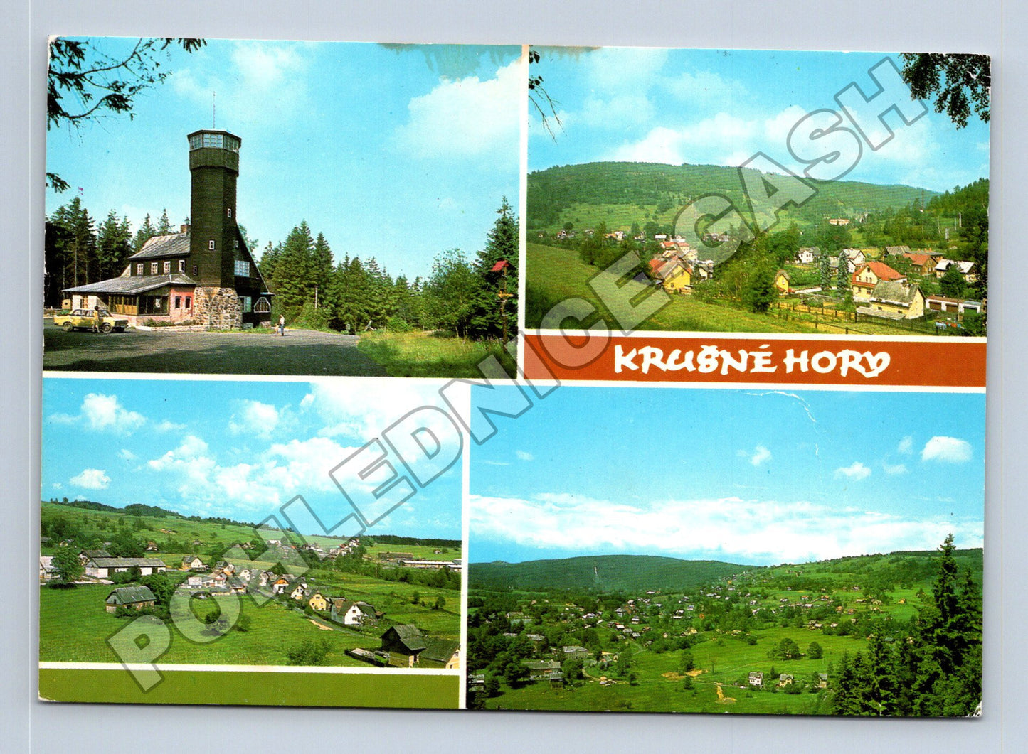 Pohlednice Krušné Hory rozhledna a krajina (M34812)