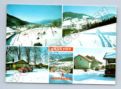 Pohlednice Morávka Beskydy zimní motiv 1999 (M34814)