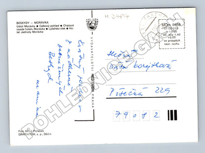 Pohlednice Morávka Beskydy zimní motiv 1999 (M34814)