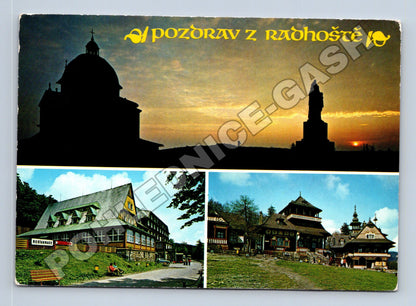 Pohlednice Radhošť Pustevny Jurkovičovy stavby 1974 (M34816)