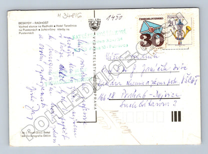 Pohlednice Radhošť Pustevny Jurkovičovy stavby 1974 (M34816)