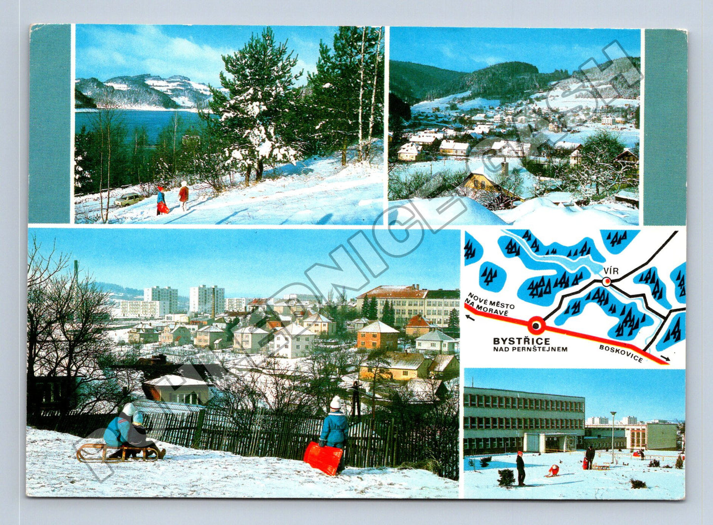 Pohlednice Českomoravská vrchovina Vír Bystřice 1971 (M34817)