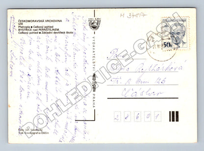 Pohlednice Českomoravská vrchovina Vír Bystřice 1971 (M34817)