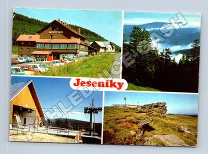 Pohlednice Jeseníky Červenohorské sedlo lanovka skály 1989 (M34818)