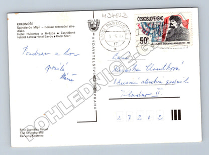 Pohlednice Špindlerův Mlýn zimní motivy 1985 (M34823)