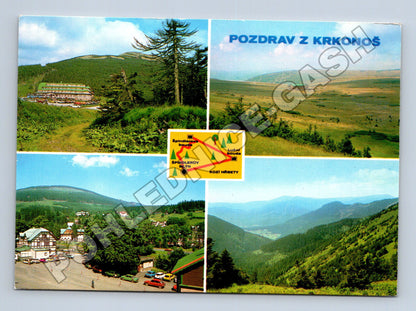 Pohlednice Krkonoše Špindlerova bouda a další, multi-view (M34833)