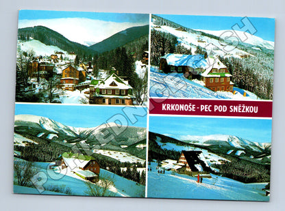 Pohlednice Krkonoše Pec pod Sněžkou zimní krajina (M34836)