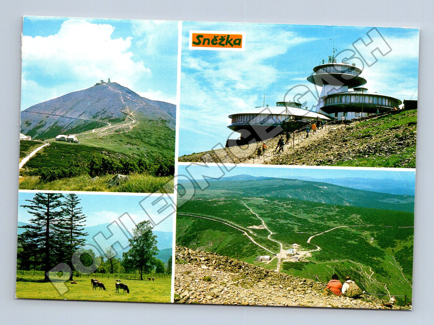 Pohlednice Krkonoše Sněžka koláž (M34839)