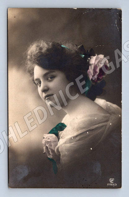 Pohlednice portrét dámy 1911 Reichenstadt (M3484)