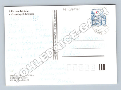 Pohlednice Albrechtice v Jizerských horách zimní motivy (M34841)