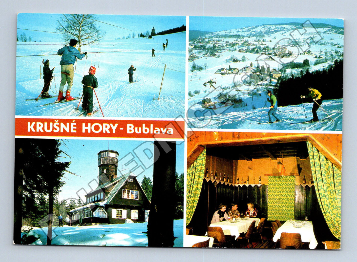 Pohlednice Krušné Hory Bublava zimní scény (M34846)