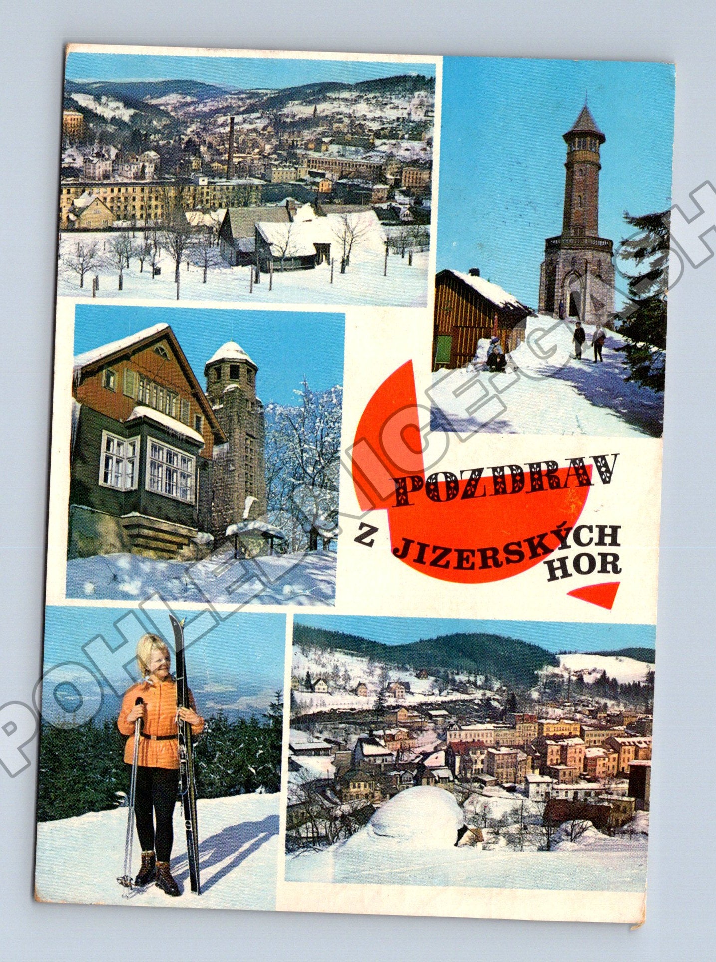 Pohlednice Jizerské hory zimní motivy 1974 (M34849)
