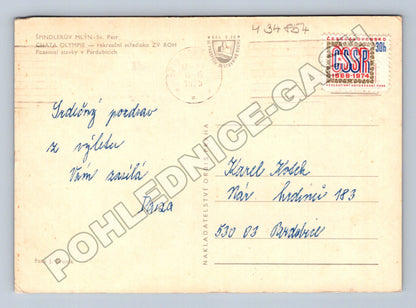 Pohlednice Špindlerův Mlýn Svatý Petr Chata Olympie cca 1970 (M34854)