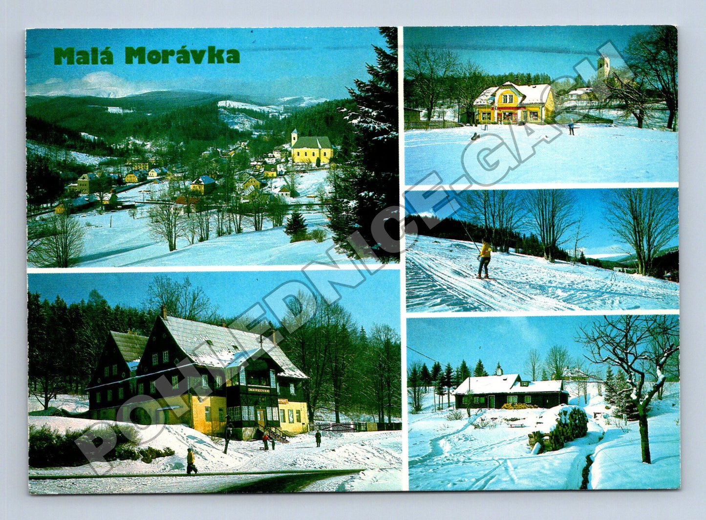 Pohlednice Malá Morávka zimní motiv 1989 (M34867)